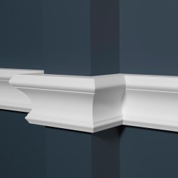 Декоративная рейка (молдинг) из полистирола Decor-Dizayn Белая Лепнина 151 A