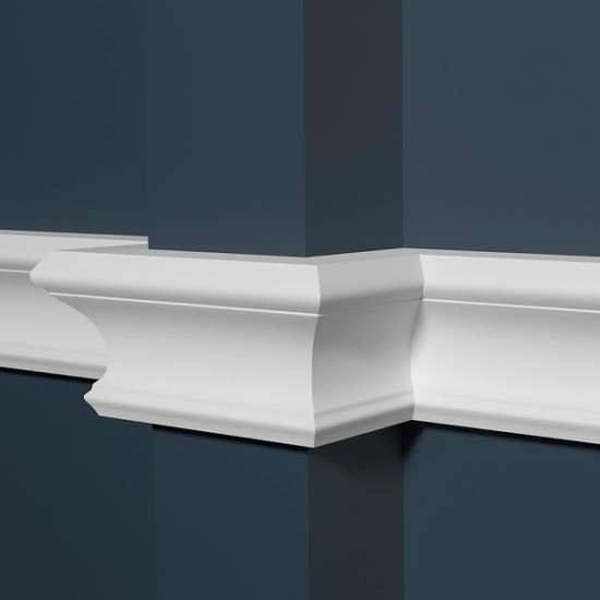 Декоративная рейка (молдинг) из полистирола Decor-Dizayn Белая Лепнина 151 A