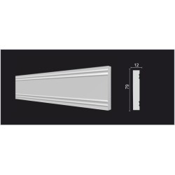 Декоративная рейка (молдинг) из полистирола Decor-Dizayn Белая Лепнина 150 A