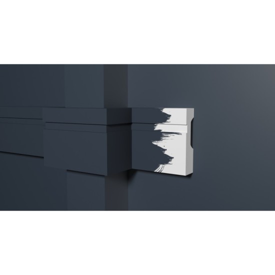 Декоративная рейка (молдинг) из полистирола Decor-Dizayn Белая Лепнина DD01