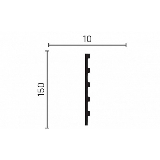 Стеновая панель из дюрополимера Decor-Dizayn Белая Лепнина DD901 (3 метра)