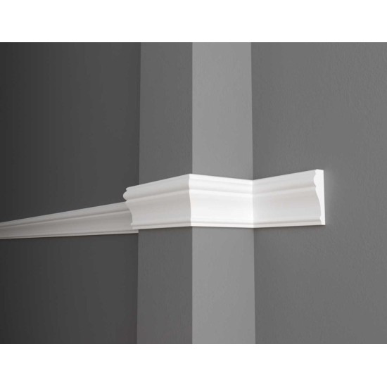 Декоративная рейка (молдинг) из полистирола Decor-Dizayn Белая Лепнина 152 A