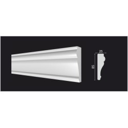 Декоративная рейка (молдинг) из полистирола Decor-Dizayn Белая Лепнина 152 A