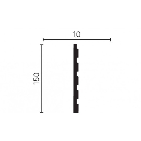 Стеновая панель из дюрополимера Decor-Dizayn Белая Лепнина DD904