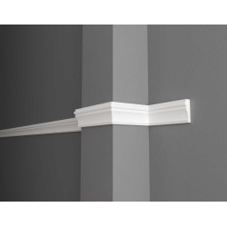 Декоративная рейка (молдинг) из полистирола Decor-Dizayn Белая Лепнина 161 A
