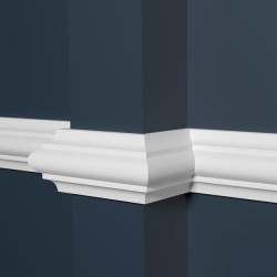 Декоративная рейка (молдинг) из полистирола Decor-Dizayn Белая Лепнина DD002