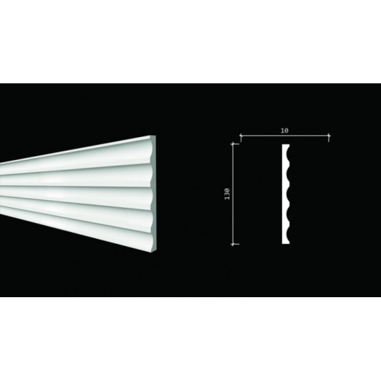 Стеновая панель из дюрополимера Decor-Dizayn Белая Лепнина DD902