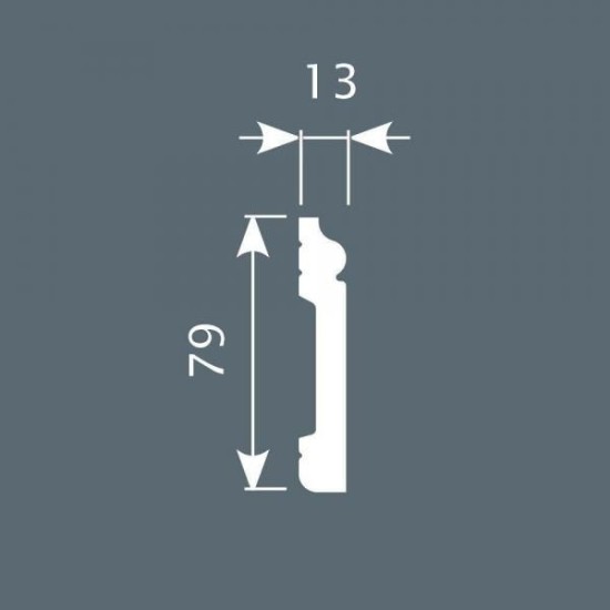 Плинтус напольный из экополимера Cosca PX002 79x13