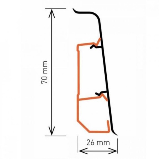 Плинтус Arbiton INDO 01 Белый блеск