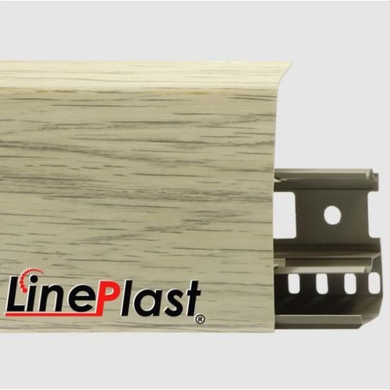 Плинтус напольный LinePlast Аруша светло-серый LS004 Плинтус напольный LinePlast Аруша светло-серый LS004