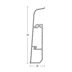 Плинтус напольный Grace Cardinal (78 мм) Дуб Тамми 14