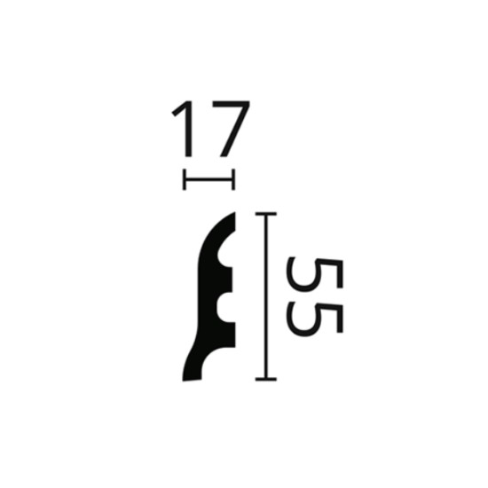 Плинтус напольный из полистирола Noel & Marquet NMC FL3