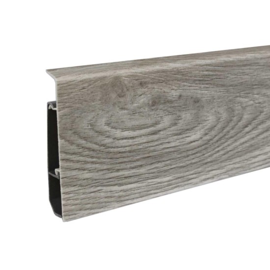 Плинтус напольный Grace Cardinal (78 мм) Дуб Монгольский серый 02 Плинтус напольный Grace Cardinal (78 мм) Дуб Монгольский серый 02