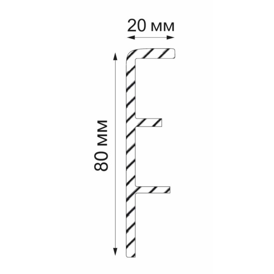 Плинтус напольный Rico Concept Бамбук золотистый 80013
