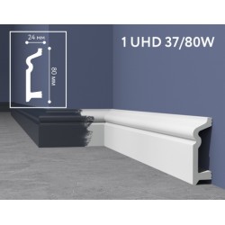 Плинтус напольный Солид 1 UHD 37/80 W