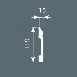 Плинтус напольный из экополимера Cosca PX004 119x15