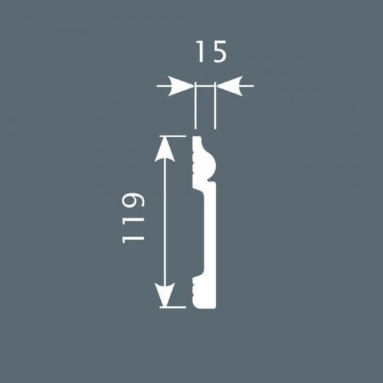 Плинтус напольный из экополимера Cosca PX004 119x15