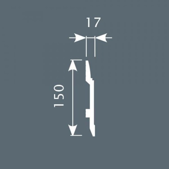 Плинтус напольный из экополимера Cosca PX007 150x17