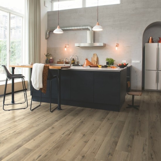 Виниловый пол SPC Quick-Step Atmosphere Дуб натуральный темный ASPC20247